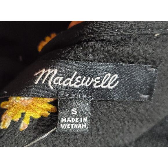 Madewell Women's Black Polyester Round Neck Long Sleeve Knee Length Dress Small - Picture 11 of 13